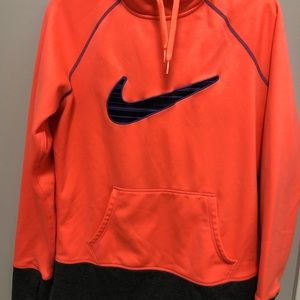 Orange Nike fleece hoodie